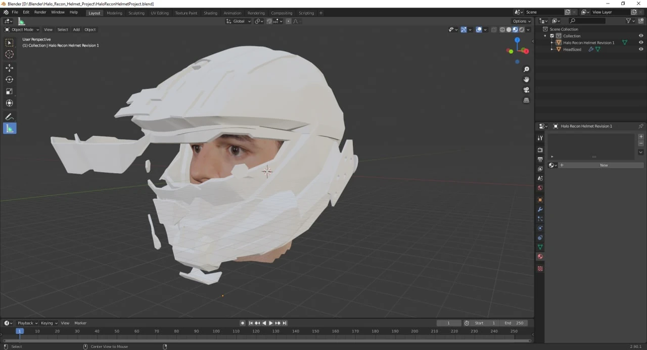 image of my head in blender