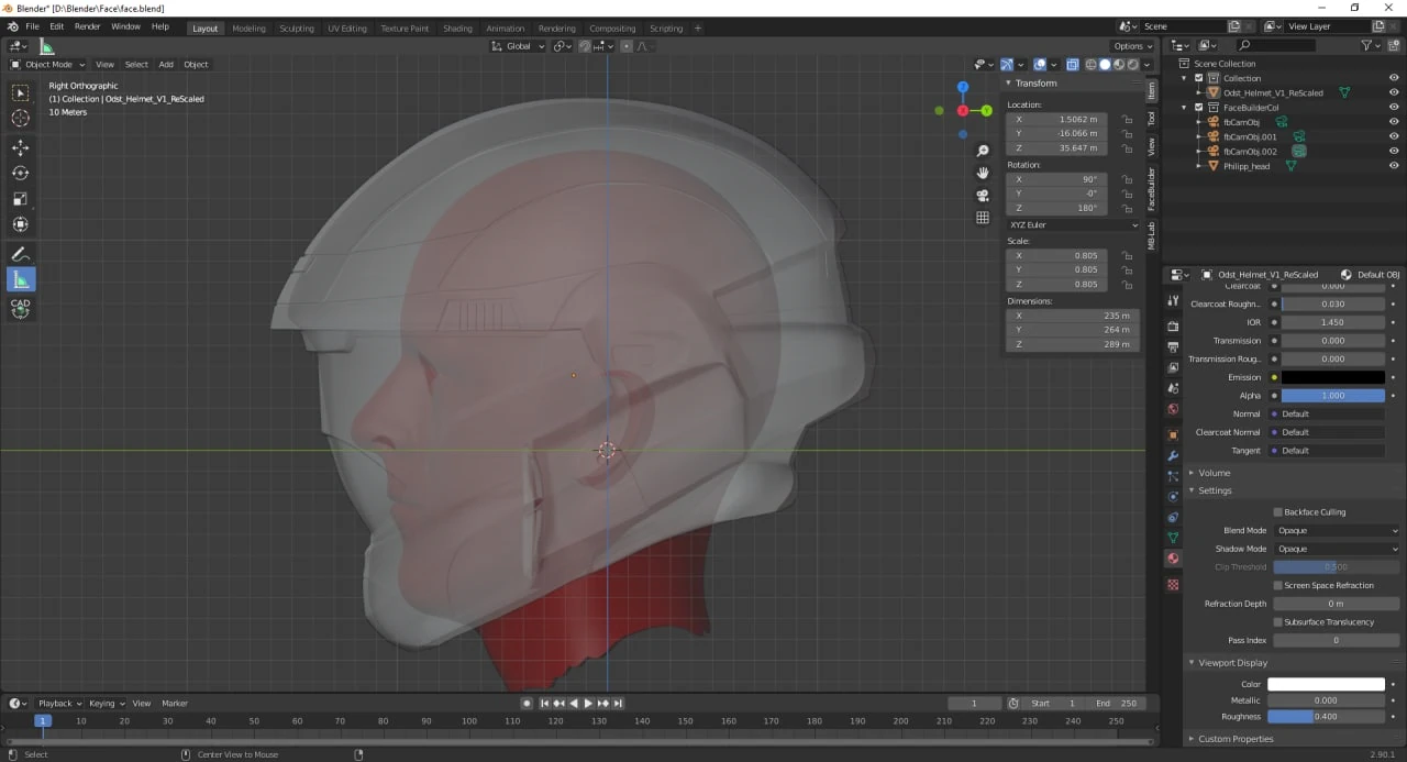 image of my head in blender